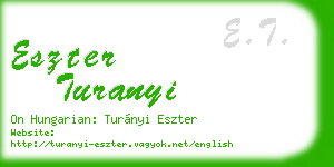 eszter turanyi business card